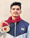 Scrap dealer's son Sairaj claims gold