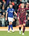 Foden stars as Man City hit Ipswich for six