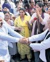Party workers celebrate with dhol, ladoos & gulal11