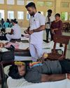 "குருதியால் தோய்ந்த தேசத்திற்காய் ஒரு துளி குருதி” "குருதியால் தோய்ந்த தேசத்திற்காய் ஒரு துளி குருதி”