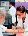 स्वास्थ्य केंद्र में कर्मचारियों की टीबी की हुई जांच स्वास्थ्य केंद्र में कर्मचारियों की टीबी की हुई जांच