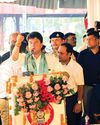 केंद्रीय मंत्री सिंधिया ने ग्वालियर बेंगलूर ट्रेन को दी हरी झंडी2
