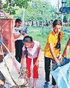ग्रीन बेल्ट की सफाई की, पौधों की सुध ली14