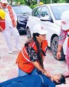 आपदा ड्रिल की शुरुआत में एयर रेड सायरन बजाकर सबको एयर स्ट्राइक की पानीपत रिफाइनरी में सिविल डिफेंस आपदा ड्रिल की19