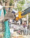 हाइप जिम के पास से चबूतरों पर चला नपा का पीला पंजा, हड़कंप0