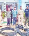 डेढ लाख कीमती सर्विस केबल के चोरी के आरोपी धराये डेढ लाख कीमती सर्विस केबल के चोरी के आरोपी धराये6