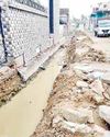 कछुआ गति से हो रहा नाली निर्माण कछुआ गति से हो रहा नाली निर्माण17
