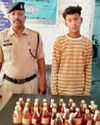 45 लीटर महुआ शराब जब्त 1100 किलो महुआ लाहन किया नष्ट15