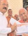 Delhi minister hands out Ayushman cards to 10 senior citizens in Janakpuri Delhi minister hands out Ayushman cards to 10 senior citizens in Janakpuri