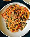 Nduja & spring greens pasta Nduja & spring greens pasta