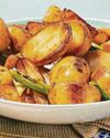 Smoky new potatoes with charred spring onions Smoky new potatoes with charred spring onions
