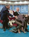 Not on the head, Ed!' Reid kicked live on TV Not on the head, Ed!' Reid kicked live on TV12