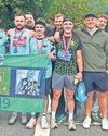 Players run to honour Harri Players run to honour Harri3