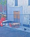 Forklift vandals damage work site1