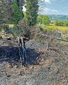 Memorials left damaged after blaze at graveyard10