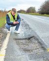 Driving over damaged road like 'riding the wall of death' Driving over damaged road like 'riding the wall of death'2