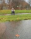 Roundabout underwater again after storm hits