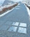 'Speed squares for slower walkers or a new Banksy' ...truth behind Yr Wyddfa's mysterious eight squares1