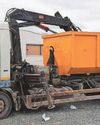 'Dangerous' lorry hits car near pedestrians