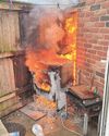 Firefighters battle outdoor dryer blaze0