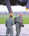 Bomber lands at Duxford ready for maintenance0