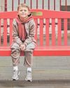 Seven-year-old Archie given special red bench by charity Seven-year-old Archie given special red bench by charity2