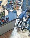 Raiders ram car into cycle shop and steal bikes Raiders ram car into cycle shop and steal bikes