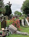Man arrested after cemetery is trashed5