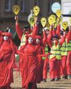 Separate groups stage colourful protest ahead of council meeting2