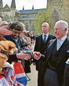 Portly Corgi with regal namesake amuses King on walkabout Portly Corgi with regal namesake amuses King on walkabout