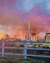 Devastating blaze erupts at historic airfield site Devastating blaze erupts at historic airfield site