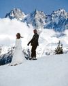 Bride skis down aisle to tie the knot on mountain Bride skis down aisle to tie the knot on mountain