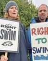 Dozens in protest swim at 'dangerous' reservoir Dozens in protest swim at 'dangerous' reservoir