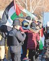 Police step in as group blocks Palestine march Police step in as group blocks Palestine march4