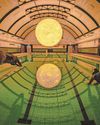 Artist brings swimmers sunshine at indoor pool7