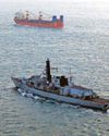 Royal Navy shadow Russian warship