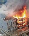Security increased after fire in city Security increased after fire in city