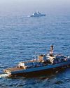 Devonport warship keeps watch over Russian frigate Devonport warship keeps watch over Russian frigate