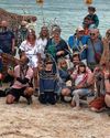 'Basket shark' takes marine pollution message to the public2