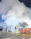 Bus engulfed in flames in dramatic blaze on A30 Bus engulfed in flames in dramatic blaze on A303