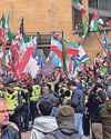 Rival demonstrators clash with each other at demo in Glasgow Rival demonstrators clash with each other at demo in Glasgow8