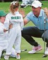 Poppy, 4, shows dad Rory how it's done at Augusta! Poppy, 4, shows dad Rory how it's done at Augusta!