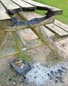 Warning after BBQ burns hole in bench at city beauty spot Warning after BBQ burns hole in bench at city beauty spot