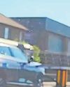 Car smashes into crossing bollards Car smashes into crossing bollards