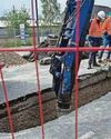 Massive sinkhole opens up in road Massive sinkhole opens up in road