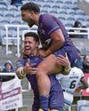 Smiles as Giants record their first win of the season