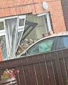 Man hospitalised as car hits house1