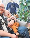 Mark's back on home ground and baby Emmett is a big fan Mark's back on home ground and baby Emmett is a big fan3