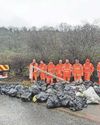 Road closed as council picks 105 bags of litter4