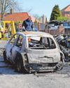 Vehicles are burnt out in suspected arson attack5